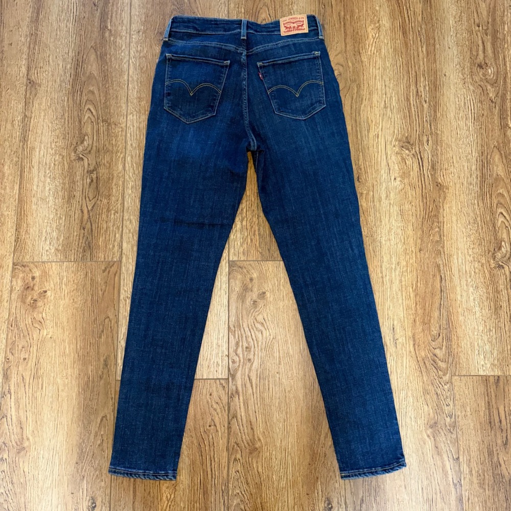 Levis 721 High Rise Skinny Jeans Dark Wash Blue Denim Womens Size 29 casual